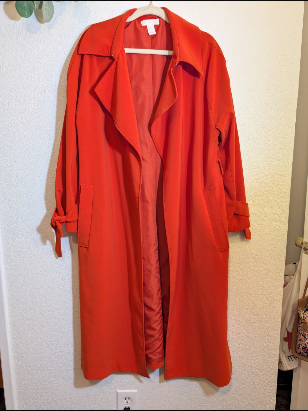 H&M Red Trench Coat